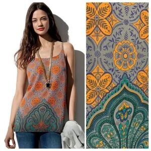 Women's Cabi #3082 Arabesque Cami Sleeveless Spaghetti Strap Tunic Top Blouse M